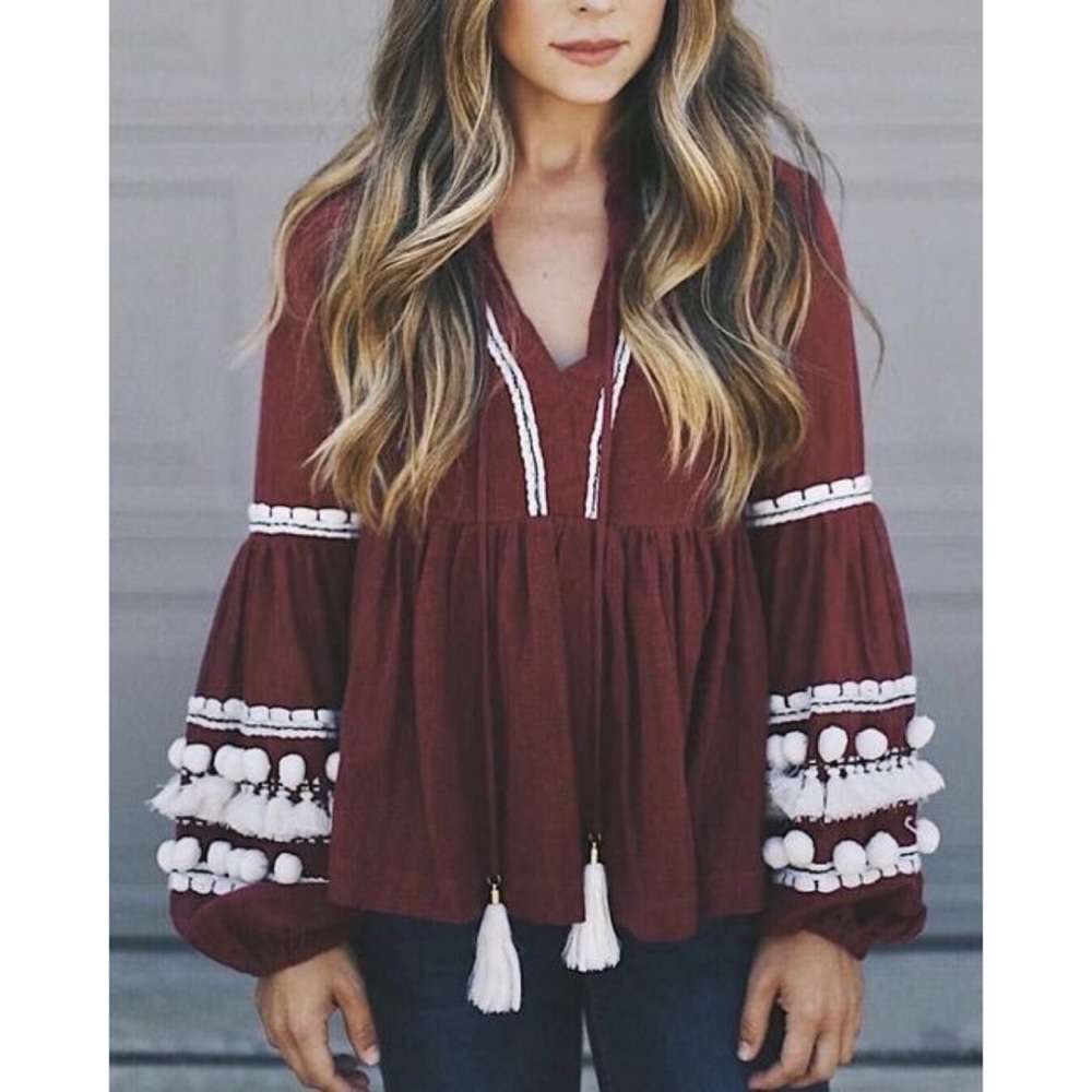 🦄SOLD🦄 Vineet Bahl | Nisha Peasant Top - Picture 4 of 14
